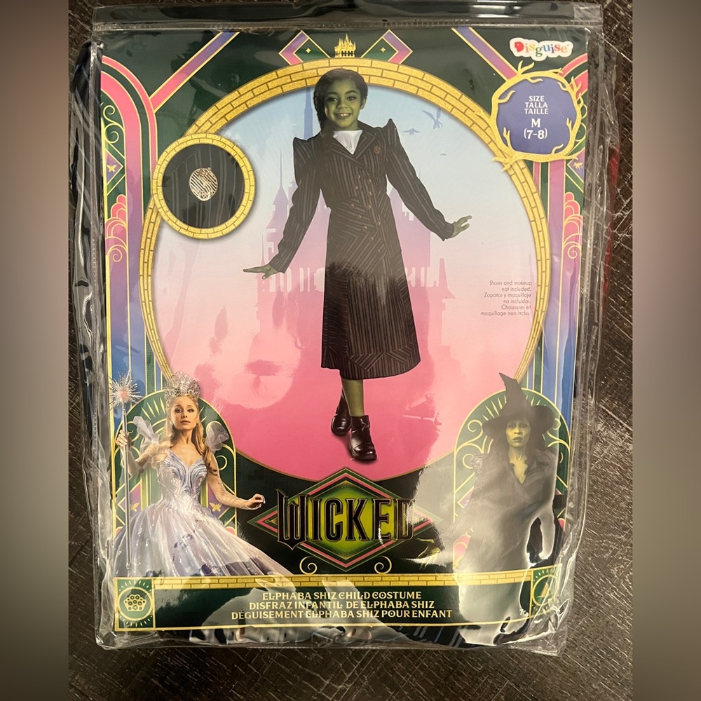 Wicked Elphaba Shiz University Halloween Kids Costume Sz Medium 7-8 NEW!